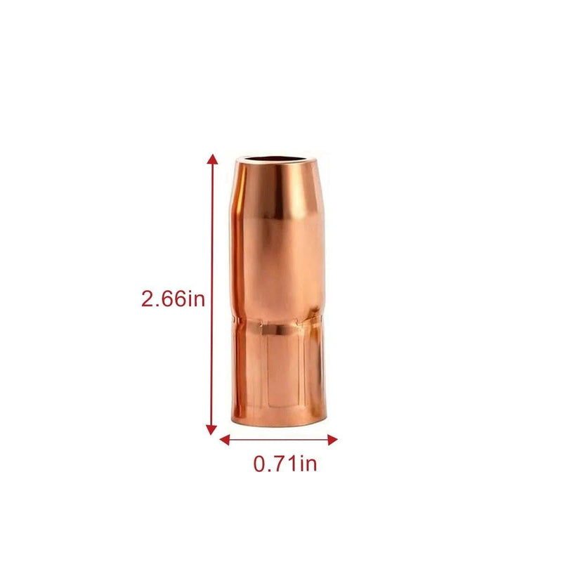 5PK Mig Gun Nozzle 169725 5/8“ 15.9mm Recess 1/8” for Miller Millermatic 200/210/211/212/250/251 Welder M25 M40 Guns 169725 Nozzle 5PK