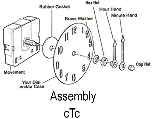 17 inch Large Hands and High Torque Clock Movement Combo