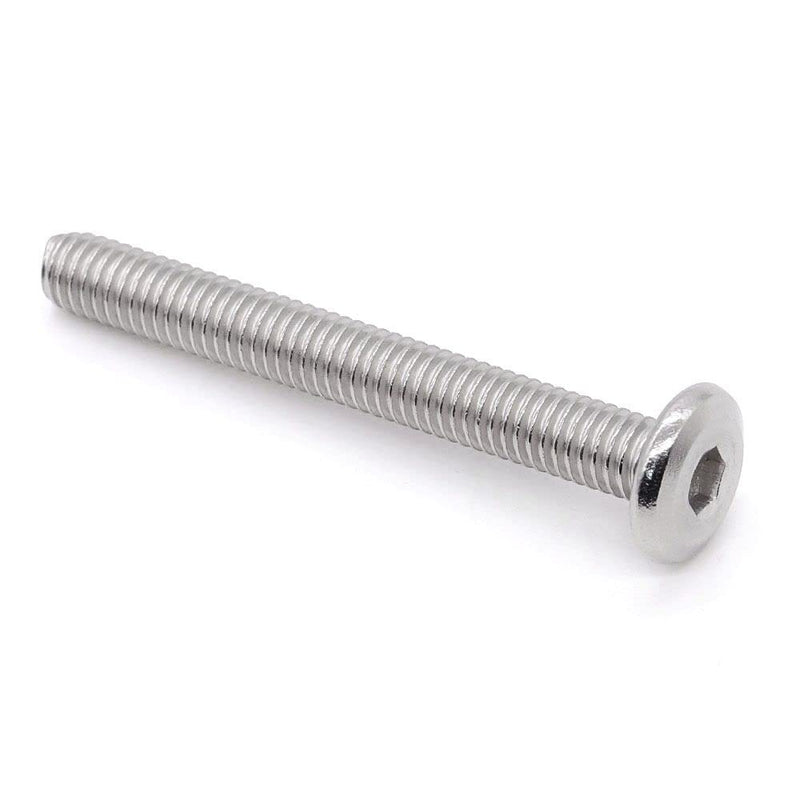 Glvaner M6-1.0 x 60mm Binding Screws Furniure Screws, Connection Bolt, Flat Round Head Socket Head Cap Screws, 304 Stainless Steel 18-8 Full Thread, 20 pcs