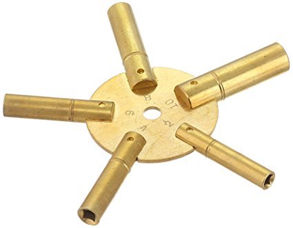 Brass Blessing : Master Key for All Ship Clock - Brass - Total 10 Prong in Two Piece Even/Odd (5025)