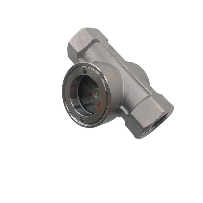 1/2" NPT Stainless Steel 304 Sight Water Flow Indicator Red Impeller 362Psi Flowmeters Pipe Accessories (DN15-1/2") DN15-1/2"