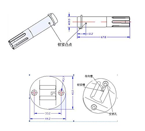 Taidacent Corrosion and Acid Resistance I2c Digital Temperature Temp and Humidity Meter Soil Moisture Sensor Probe (SHT25) SHT25