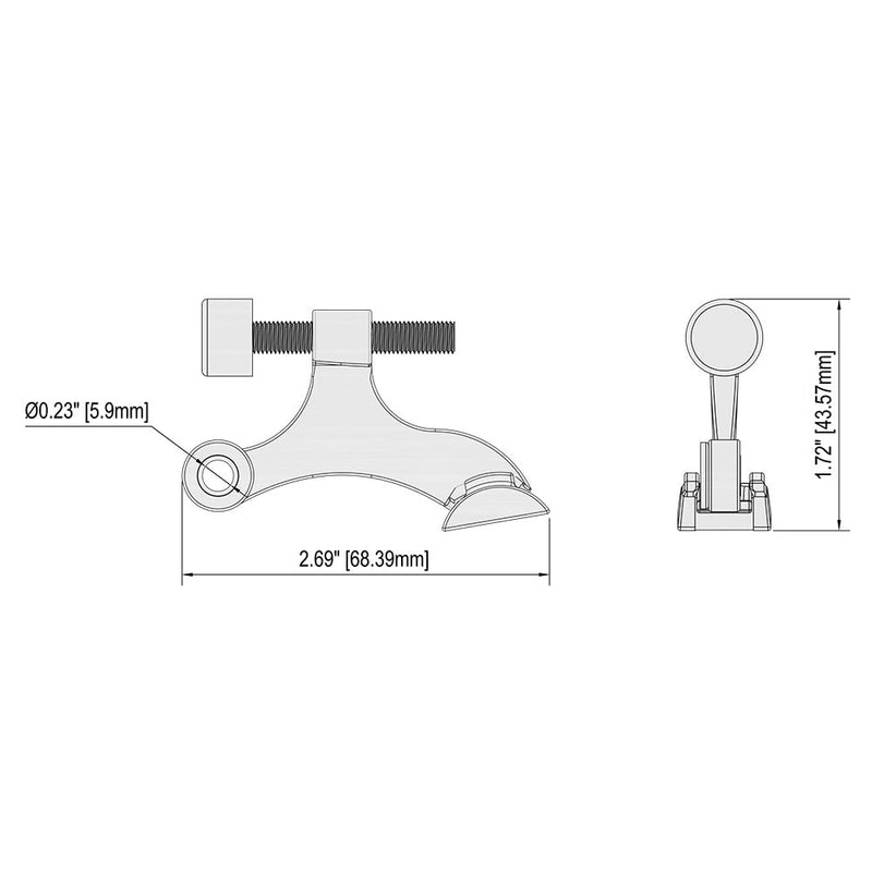 HOME MASTER HARDWARE Hinge Pin Door Stopper, 12 Pack Matte Black Adjustable Heavy Duty Door Stop with Cushioned Plastics Bumper Tips for Durable Use