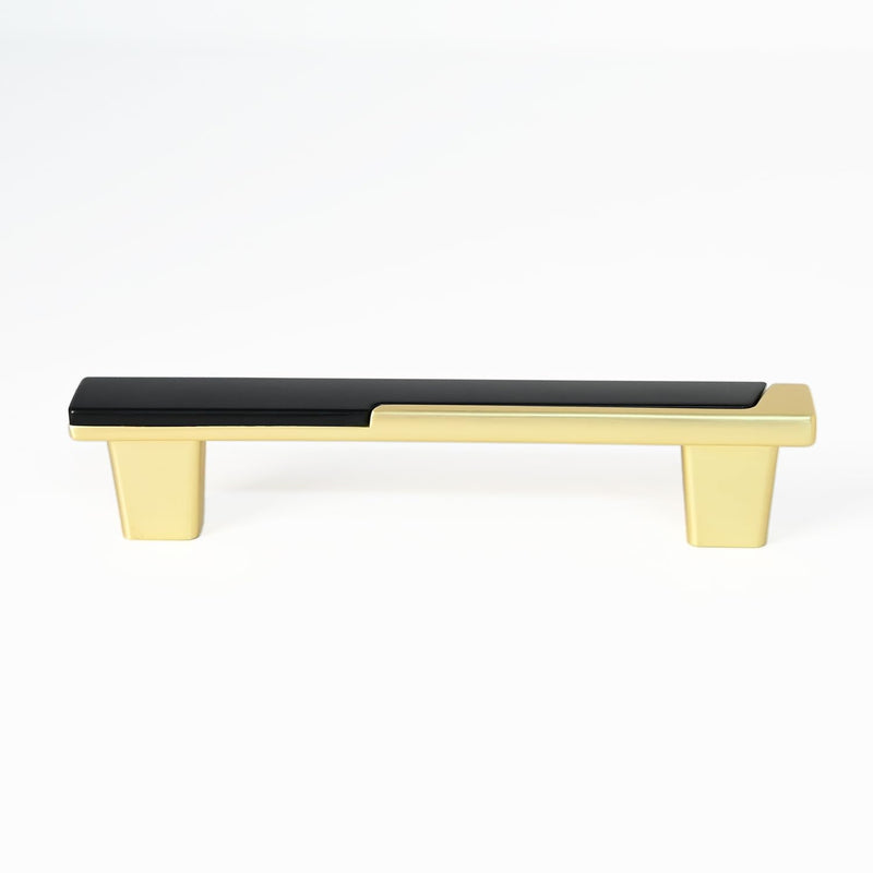 6 Pack Black and Gold Drawer pulls, Quality 4-3/4 Inch Length Cabinet Handle for Dresser and Closets,3-3/4 inch Hole Center 3-3/4 inch Hole Center 6