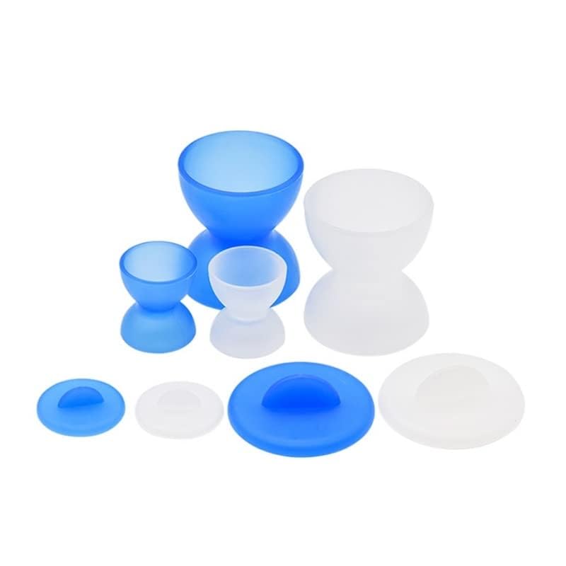 4PCS Dental Lab Silicone Mixing Bowl Cup Rubber Mixing Bowls With Cap Acrylic Non-Stick for Lab Intrument Tool