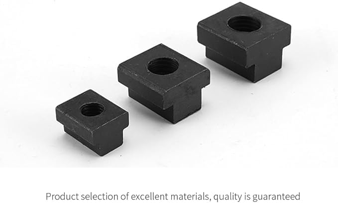 5Pcs T Slot Nuts Carbon Steel T Sliding Nuts M8 Threads Fit Into T-Slots in Machine Tool Tables,Black Oxide Finish