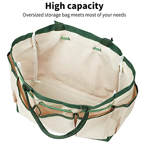 Fdit Garden Tote Bag, Single?Layer Garden Tote Bag Gardening Pruning Tool Storage Oxford Cloth Bag Heavy Duty Tool Storage