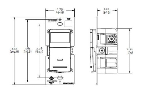 Leviton Decora Motion Sensor In-Wall Switch, Auto-On, 2.5A, Single Pole, IPS02-1LW, White