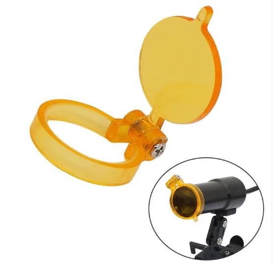 4PCS Yellow Filter for LED Light Lamp Dental Loupes Useful Lab Illumination Optical Binocular Magnifier Accessories