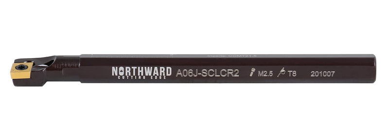 Accusize 3/8" Right-Hand SCLCR Coolant Through Indexable Boring Bar | 4.33 in OAL, 0.480 in Min Bore, CCMT 21.5 Carbide Inserts, 13° Approach Angle, 2800-0035 3/8 in