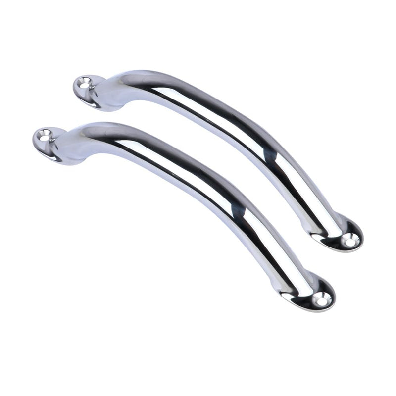 2PCS Stainless Steel Grab Handrail, Heavy Duty Polished 9 inch Grab Bar for Boat, Bathroom, Kitchen Stairway Anti-Slip Support Handle