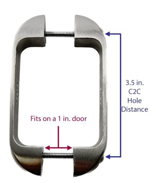 Harris Hardware 15499-B Cast Stainless Steel Dual Sided Pull Set, 2 Pulls and Fasteners for 1 in. Door
