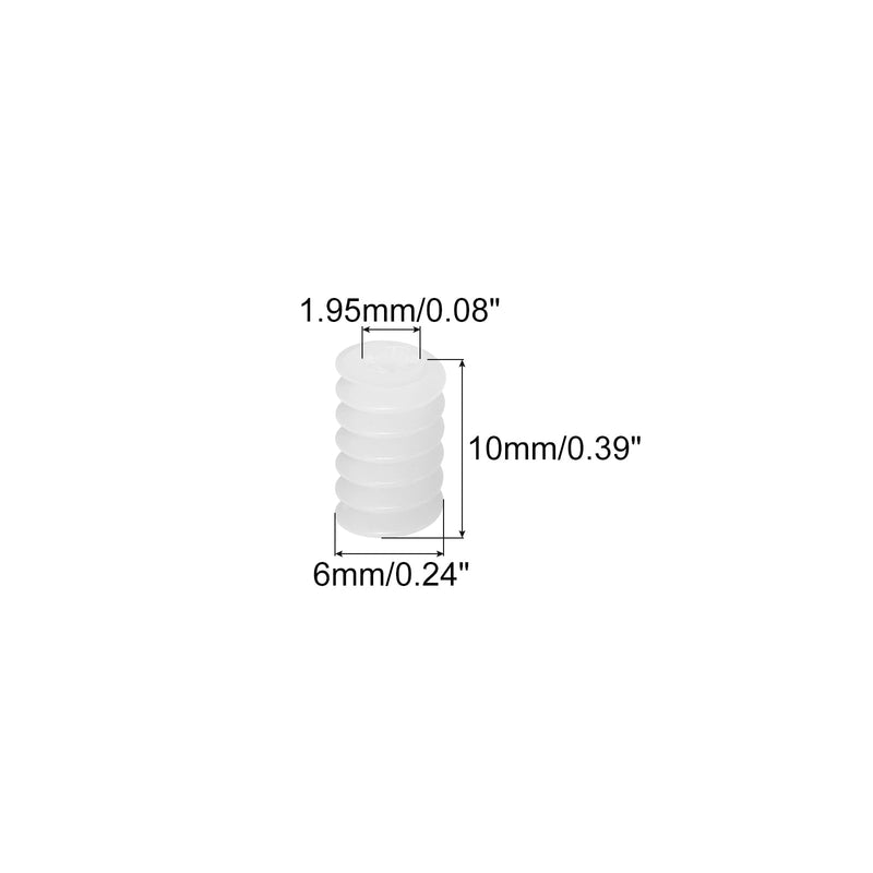 MECCANIXITY 20Pcs Plastic Gears Plastic Worm Gears Model 6102AA Reduction Gear for RC Car Model DIY Robot,White Module 0.5