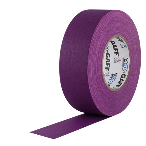 ProTapes Pro Gaff Premium Matte Cloth Gaffer's Tape With Rubber Adhesive, 11 mils Thick, 55 yds Length, 2" Width, Purple (Pack of 1)