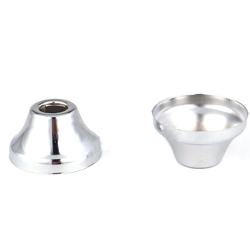 4PCS Chrome Plated Stainless Steel Tapered Flange Cover Deep Bath Flange Made to Match Bell Flange, 1/2 in