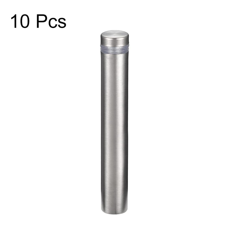 uxcell 1/2 Dia x 3-1/8"(12x80mm) Standoff Screws Wall Mount Sign Holders Acrylic Glass Nails 10pcs 12mmx80mm