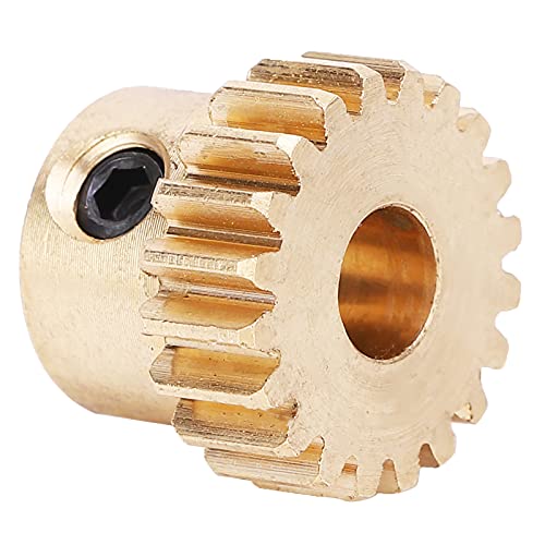 Eujgoov Spur Gear, 4304?0006?0020 Brass 30 Teeth Gear 6mm Round Hole 0.8 Modulus Industrial Robot Parts