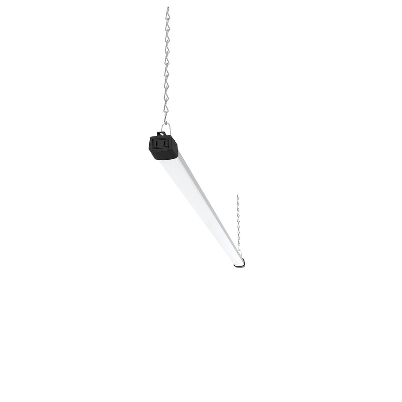 Quarterback 4FT LED Shop Light 40W Strip Work Compact Slim with Inline Switch Daylight White 5000K for Garage Workshop Basement
