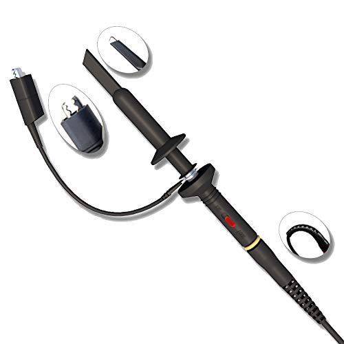 Universal Oscilloscope Probe with Accessories Kit 200MHz Oscilloscope Clip Probes with BNC to Minigrabber Test Lead Kit