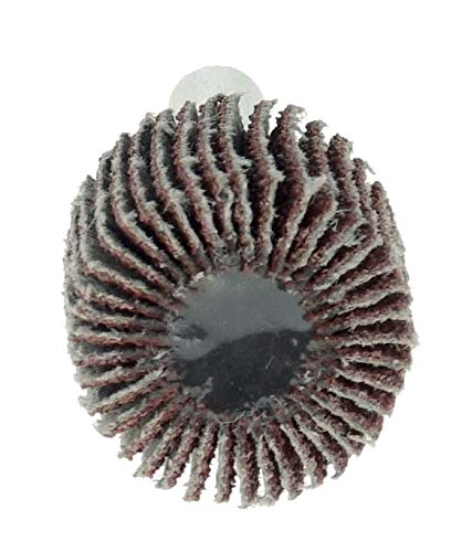 Weiler 30716 3/4" x 3/4" x 60AO Wolverine Coated Abrasive Flap Wheel, 1/4" Stem (Pack of 10), Red 3/4" Dia 60 Grit