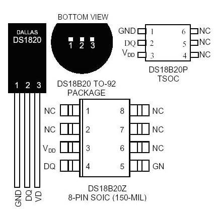 WWZMDiB 8PCS Direct Plug 3 Pins DS18B20 chip programmable Digital Thermometer/Temperature Sensor Temperature Acquisition TO-92