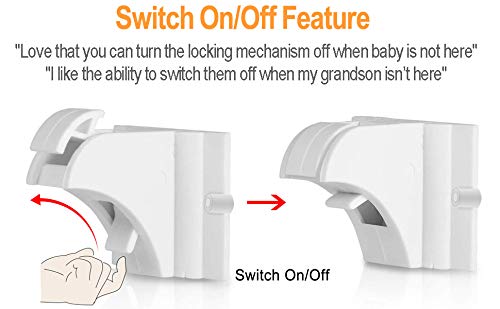 Vmaisi Baby Proofing Magnetic Cabinet Locks (9 Locks and 2 Keys) Standard 9.0