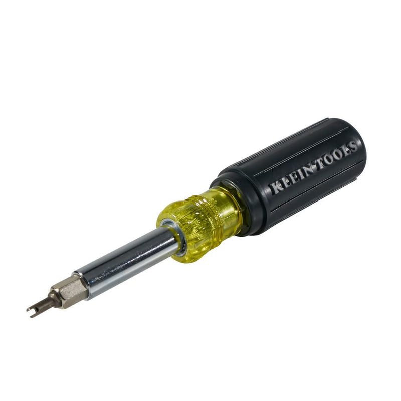 Klein Tools 32527 Multi-Bit Screwdriver / Nut Driver, 11-in-1 with Phillips, Slotted, Square, and Schrader Bits and Nut Drivers Kit Multi-Bit Screwdriver/Nut Driver