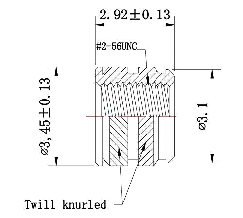 [initeq] #2#2-56 Threaded Heat Set Inserts for 3D Printing (20, Short) 20