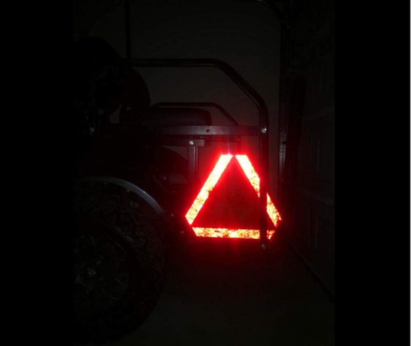 Slow Moving Vehicle Triangle Sign, Plastic Farm Triangle Safety Sign, SMV Sign, 14"x16" Engineering Grade Reflective Golf Cart Accessories 1PC
