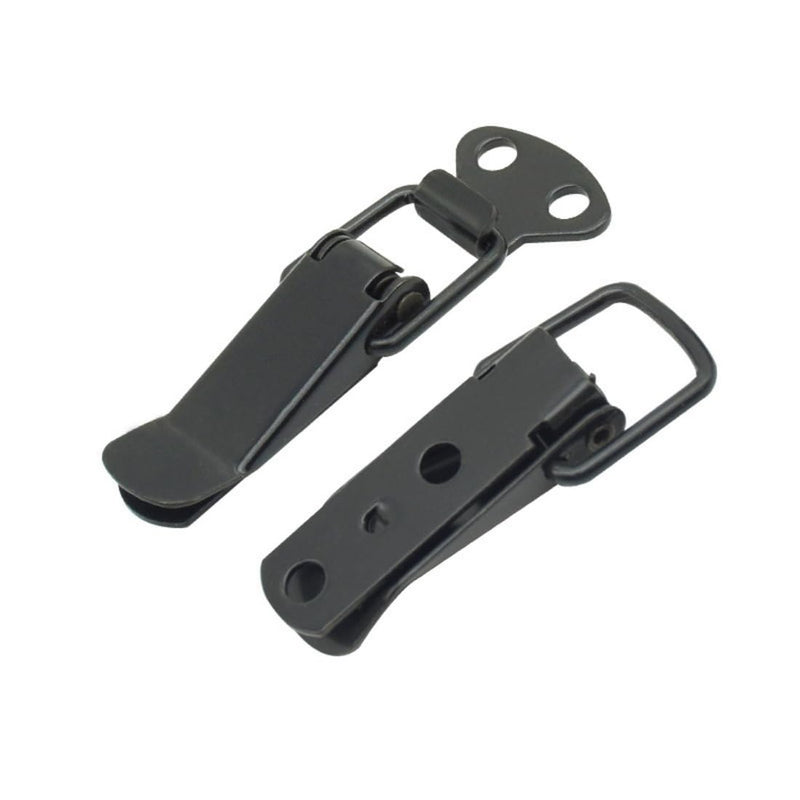 Latch Black Toggle Latch, Steel Spring Loaded Toggle Latch, Black Catch Hasp Clamp Clip Lock with for Cabinet, Wooden Case, Box(8 Pcs)