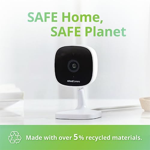 AlfredCam Indoor WiFi Security Camera, FullHD 1080P, 2.4G/WiFi, Continuous Recording, Motion Detection, Night Vision, Baby Monitor/Pet/Nanny Cam, App Powered (90M+ downloads)
