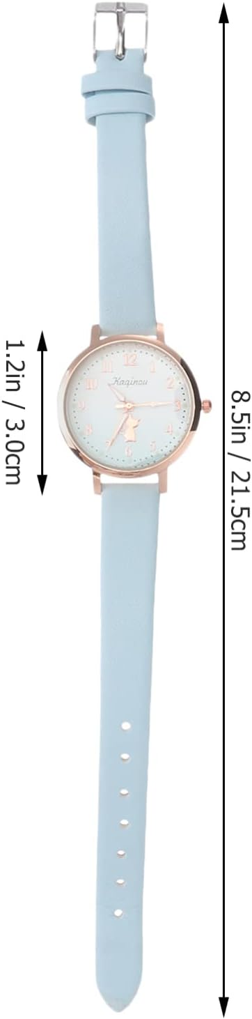 LEDMOMO Kids Watch, Student Watch, Wristwatch, Children, Water Resistant, 32.8 ft (10 m), Cat Pattern, Cute, Cat Clock, Girls, Students, Pink, Sky-blue - NewNest Australia