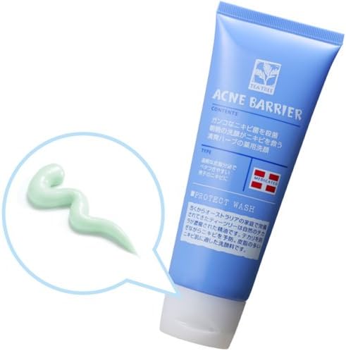 Men's Acne Barrier Medicated Wash Facial cleanser that cleans away men's acne bacteria + sticky sebum [sterilizing/anti-inflammatory/hypoallergenic formula] Paste 100g (x 1) - NewNest Australia