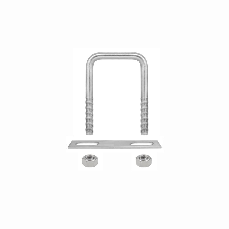 4 Sets 304 Stainless Steel Square U-Bolts 1-3/8"(35mm) Inner Width, 3.35"(85mm) Length Stainless M8 with Nuts, Frame Plate, Accessories for Automobiles Trailer, Boat Trailer Industrial Parts 35×85mm (W*L)