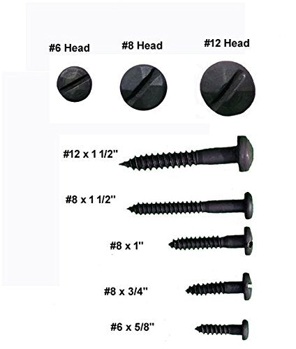 Rustic Pyramid Head Wood Screws of #8 X 1 1/2 inch, Pack of 50