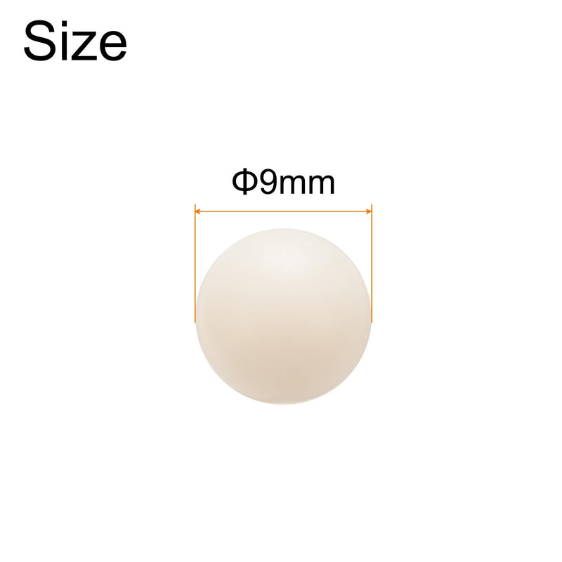uxcell 50pcs Nylon Bearing Balls 9mm Solid Plastic Balls, Precision Mini Nylon Balls