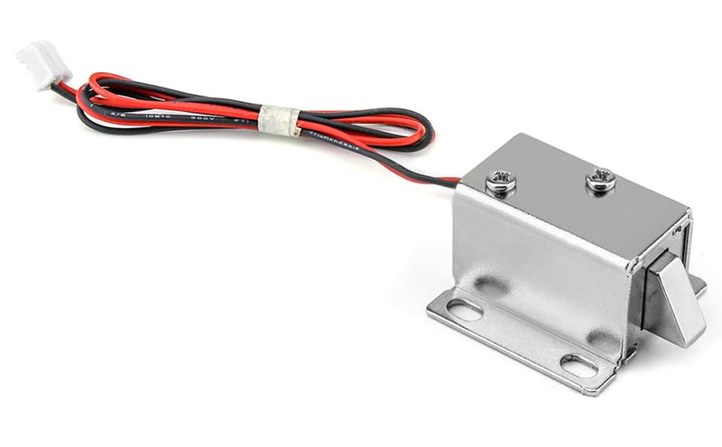 QWORK Electromagnetic Solenoid Lock, 8 Pcs Mini Door Drawer Tongue Down DC 12V Slim Design Assembly for Cabinet Door Drawer Safety Lock