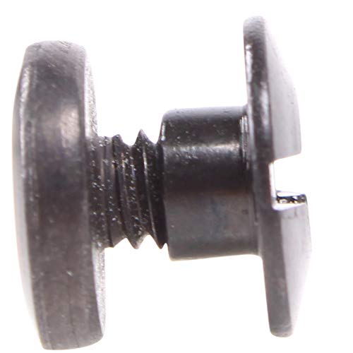 1/8" Black Chicago Screws & Binding Posts Fasteners for Leather Straps/Belts, Kydex Holster/Sheath Repair or Rivet Parts Replacement, Thru Hole Open Slot Design. Made in USA 10 Pack Standard Head