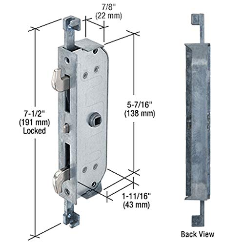 CR Laurence Four-Point Patio Door Mortise Lock