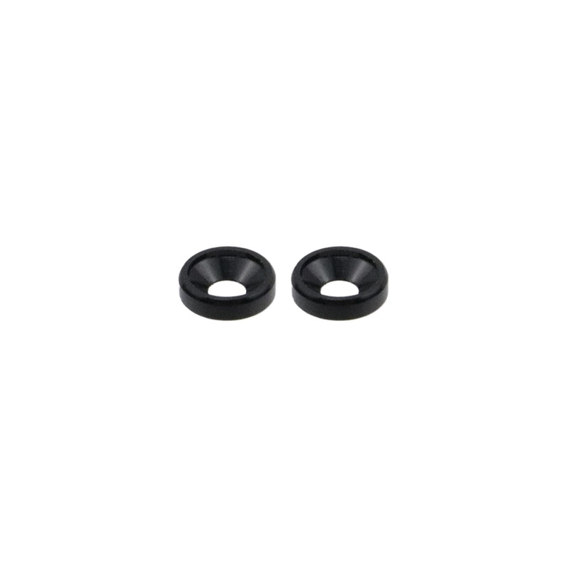 M3 20Pcs Finishing Countersunk Washers, Anodized Aluminum Alloy, Head Washers Gaskets Cup Shim,Black Black