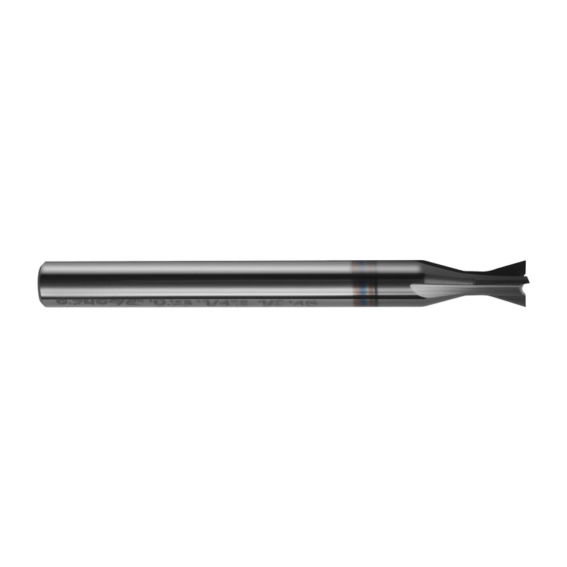 1/4" Carbide Square Nose End Mills, 4 Flute Solid End Mill Bits, Dovetail Cutter, AlTiN Coated Milling Cutters for DIYers and Professionals, 74 Degree 1/4in