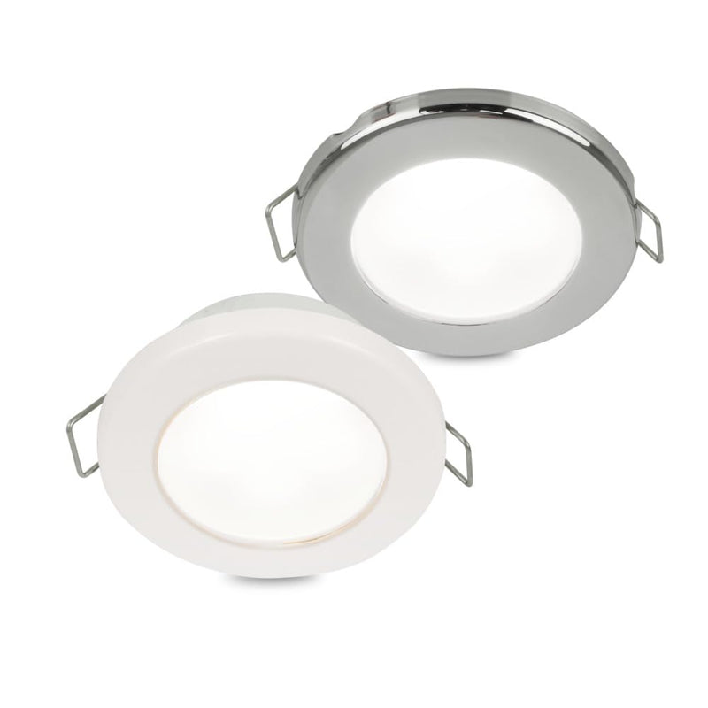 Hella Marine EuroLED 75 3" Round Spring Mount Down Light - Warm White LED - Stainless Steel Rim - 12V