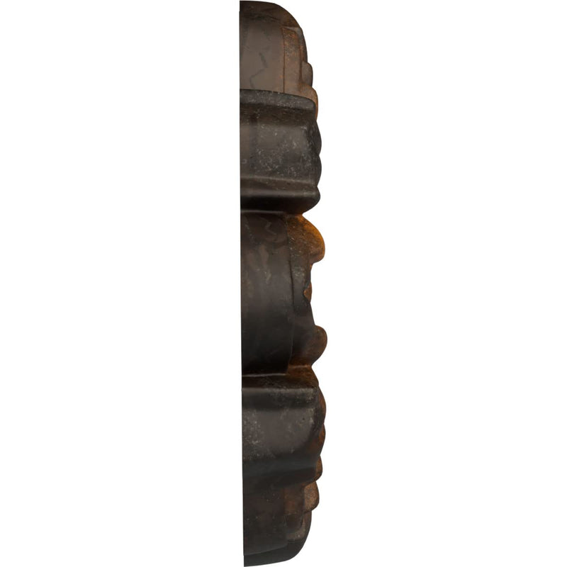 7 5/8"OD x 1"P Emery Leaf Ceiling Medallion, Hand-Painted Rust