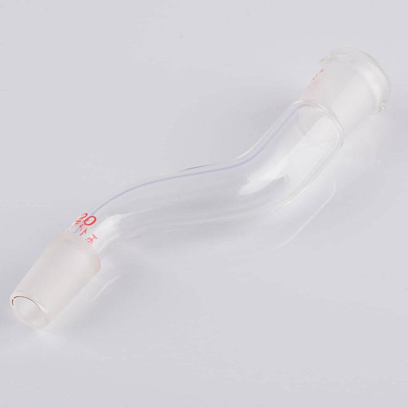 stonylab Borosilicate Glass Connecting Adapter, Two 14/20 Joints Offset Adapter, for Laboratory Distillation 14/20 Joint