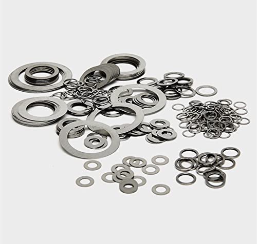 KALESYUJIN-600PCS M3-M18-0.2Metal Shim Washers Ultrathin Gasket Thin Flat Washer Stainless Steel…
