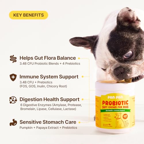 PENPEN Probiotics for Dogs (180 Chews) Dog Allergy Relief Chews (50 Chews)