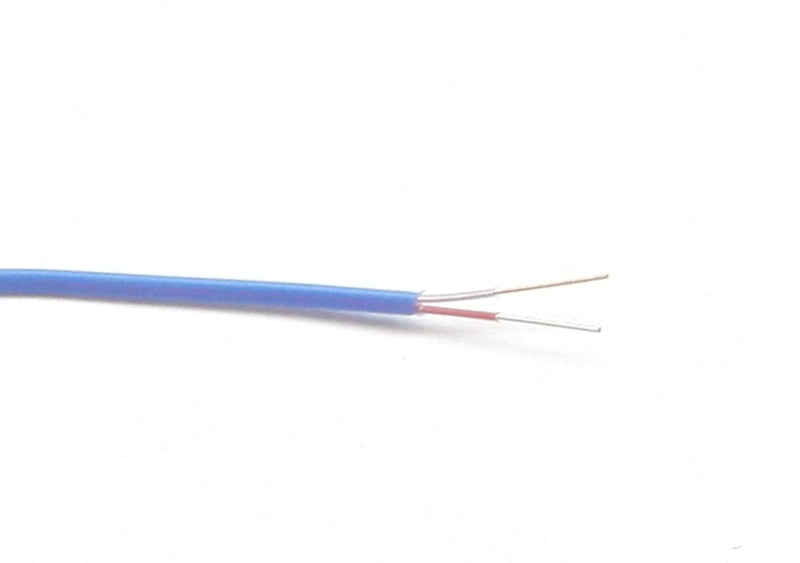 T-Type Thermocouple Wire AWG 30 Solid with PFA Insulation - 10 Yard, ANSI T-type Blue