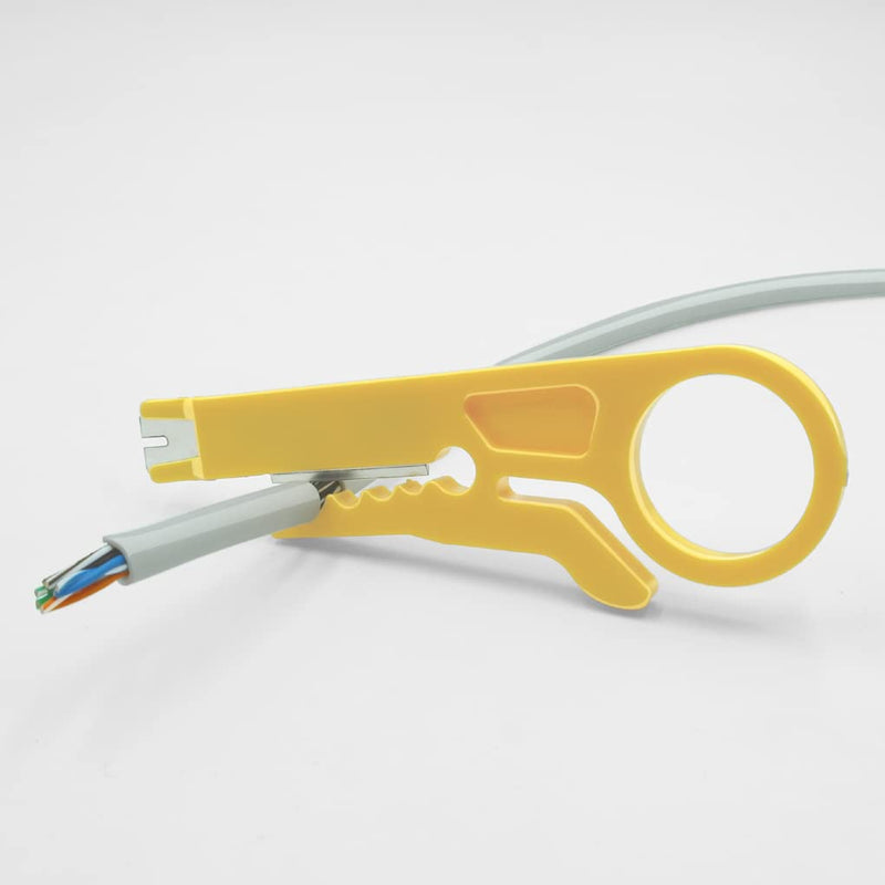 NECABLES Keystone Jack Punch Down Stand and Small Plastic Punchdown Tool with Stripper