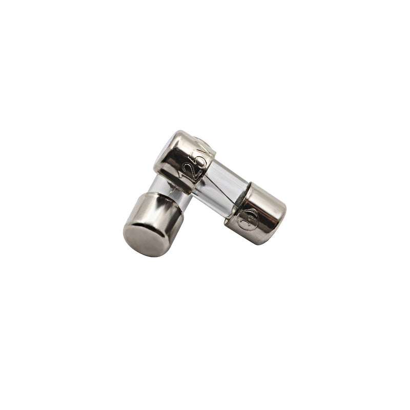 SIXQJZML 10 Pack F3AL Fast-Blow Mini Fuse 3A Max 3 amp 125V Glass Fuses 0.14 x 0.39 inch / 3.6 x 10 mm (125Volt) (F3A)