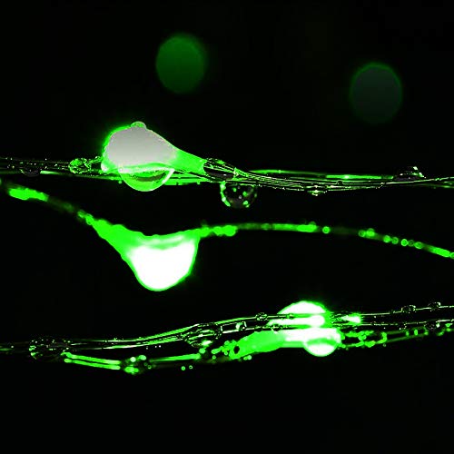 Twinkle Star 33FT 100 LED Silver Wire String Lights, St Patricks Day Fairy Lights Battery Operated LED String Lights for Christmas Wedding Party Home Holiday Decoration, Green 1 Pack